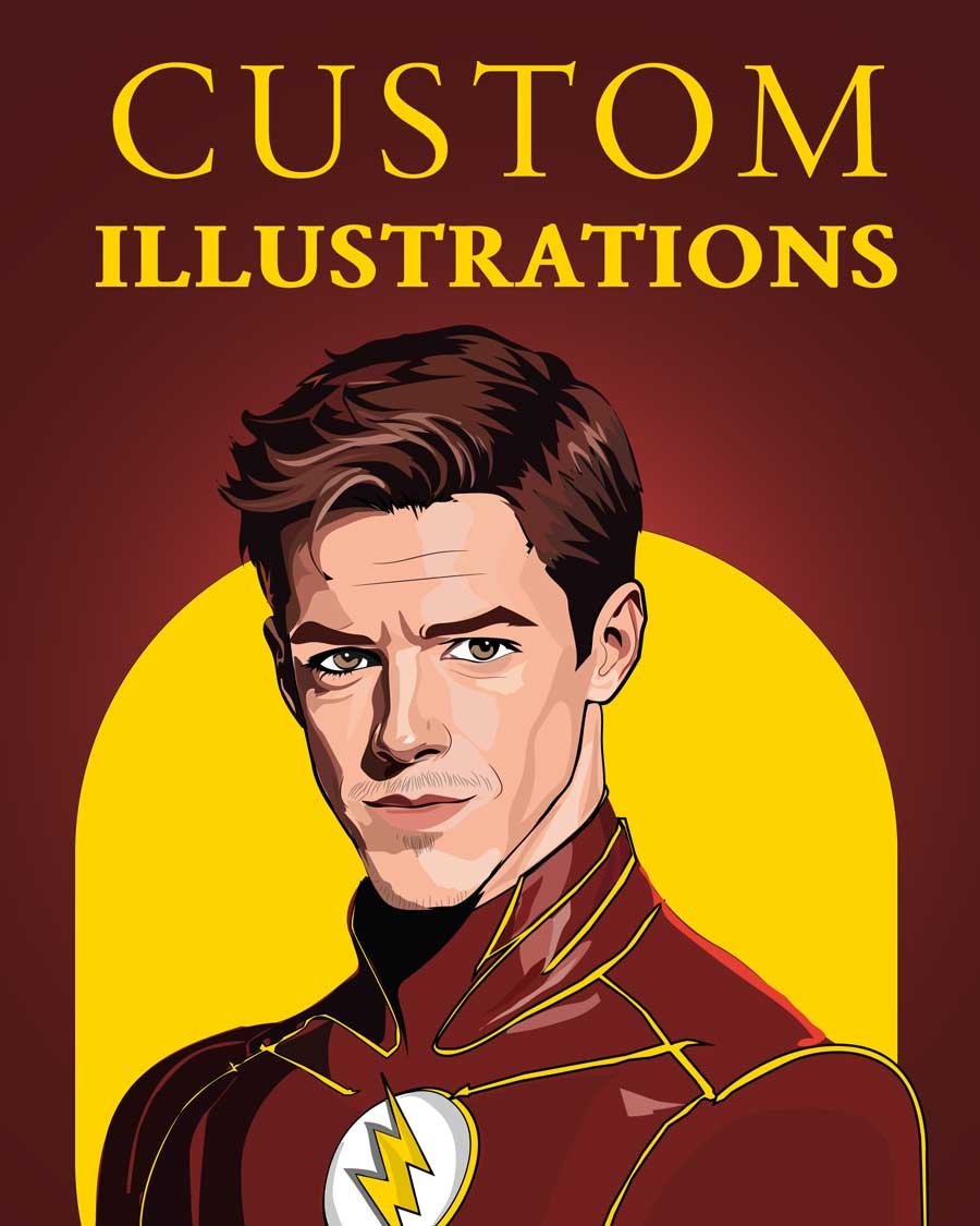 Graphic design trends 2025: What’s Next in Graphic Design | ResourceFlix Custom illustrations, graphic design trends 2025, the flash