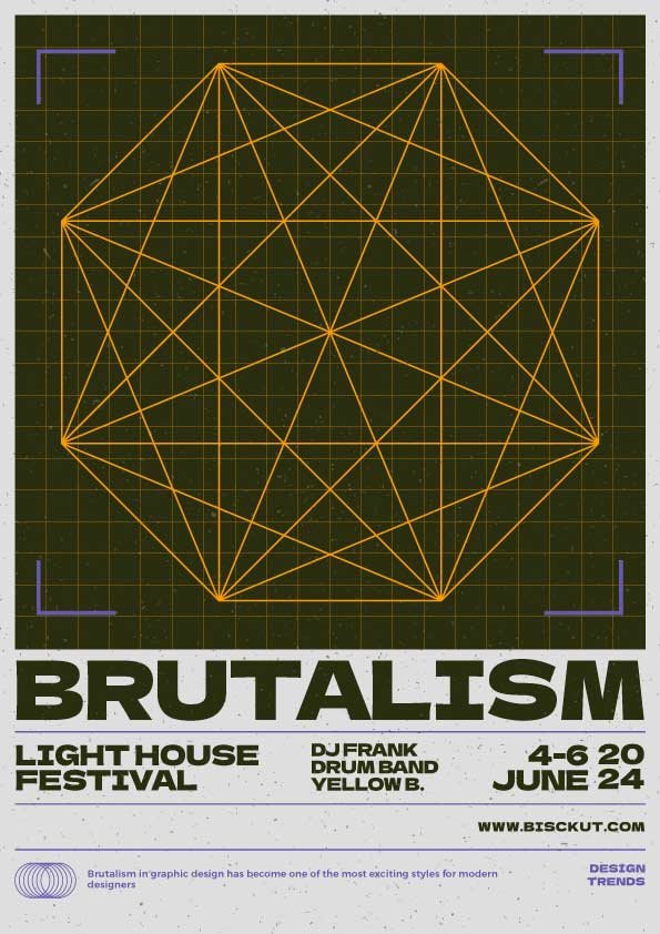 Exploring Brutalism Poster Design: Key Elements and Graphic Trends! | ResourceFlix Brutalism poster