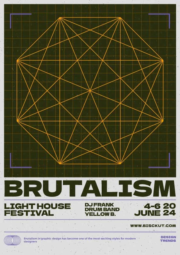 Exploring Brutalism Poster Design: Key Elements and Graphic Trends! | ResourceFlix Brutalism poster