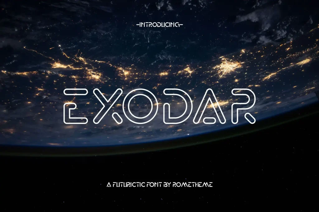 Exodar - Futuristic Display Font