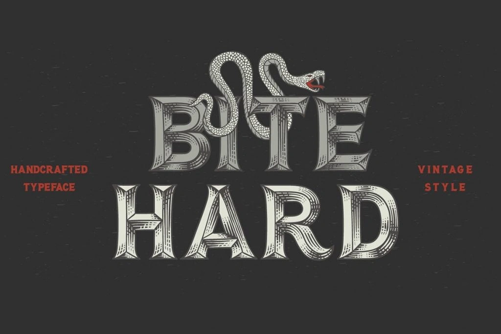 Bite hard freaky font