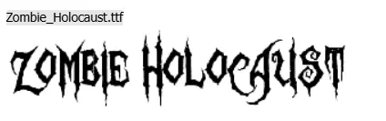 Zombie Holocaust freaky font