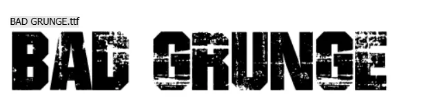 Bad grunge freaky font