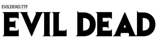 Evil dead freaky font