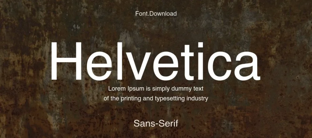 helvetica font