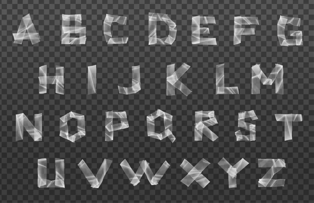 transparent typography