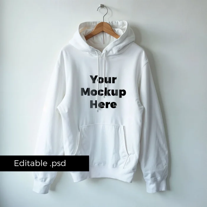 White hoodie mockup