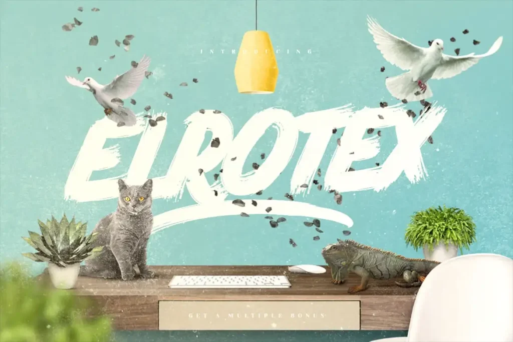 Elrotex Brush font download