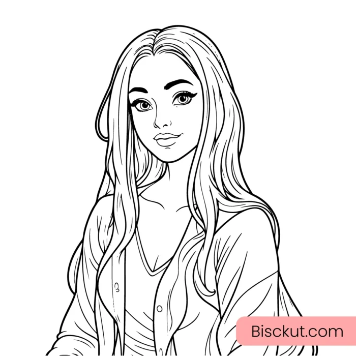 Smiling woman line art vector for branding, posters, social media, and design projects.