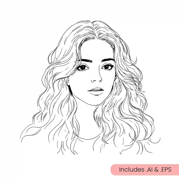 Girl Line Art download