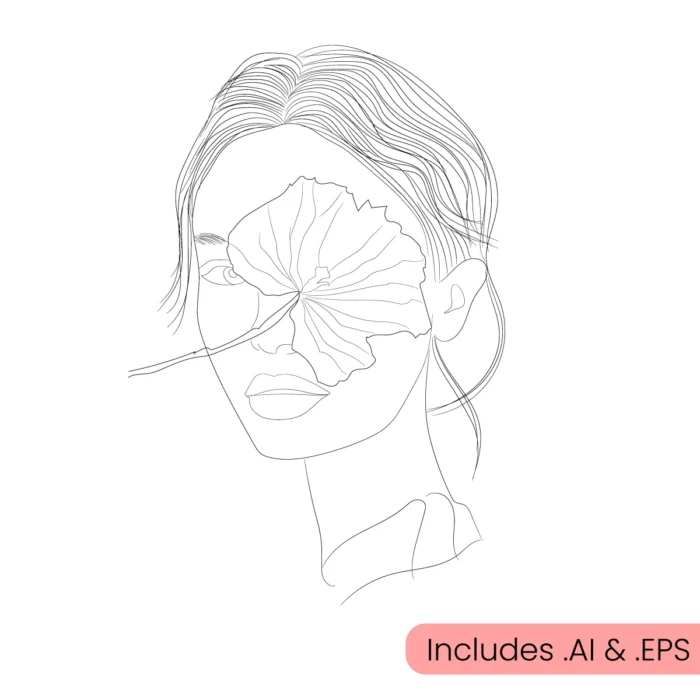 Abstract Woman Line Art download