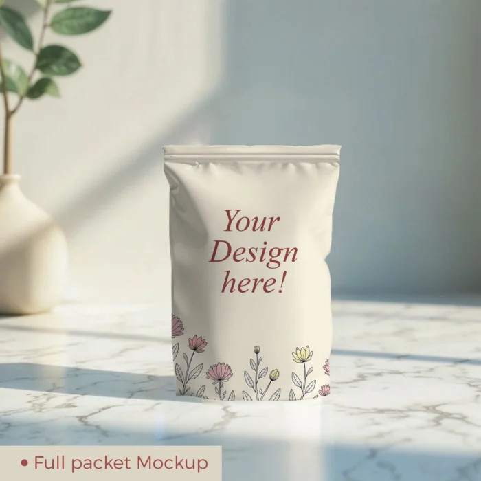 Food packet mockup