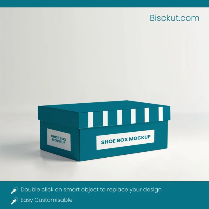 shoe box packaging mockup