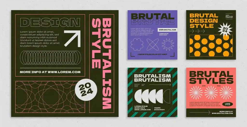 Brutalism Graphic Design: The revival of an Iconic Aesthetic | ResourceFlix visual of brutalism graphic design