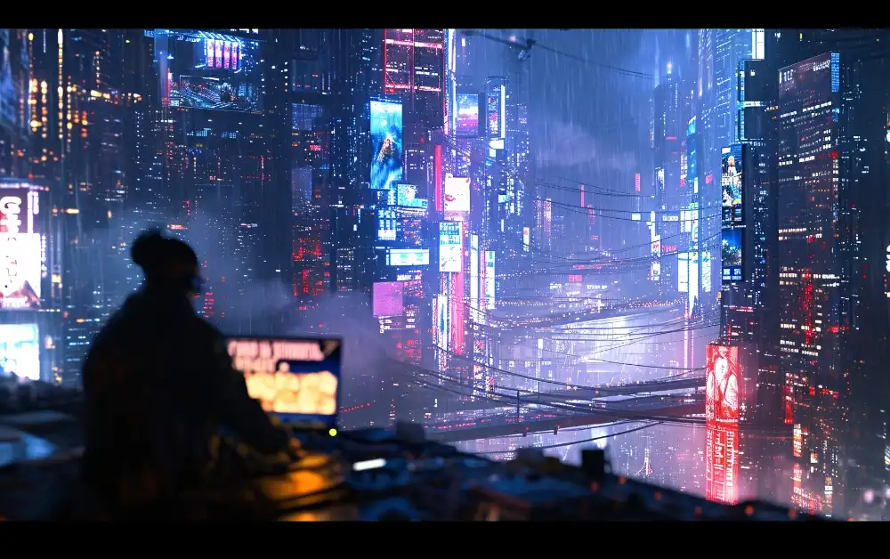 7 Mind-Bending Digital Art Ideas You Need Now | ResourceFlix visual representation of cyber punk
