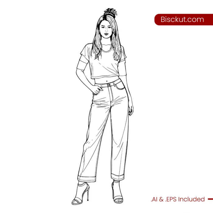 Fashion Women Line Art download