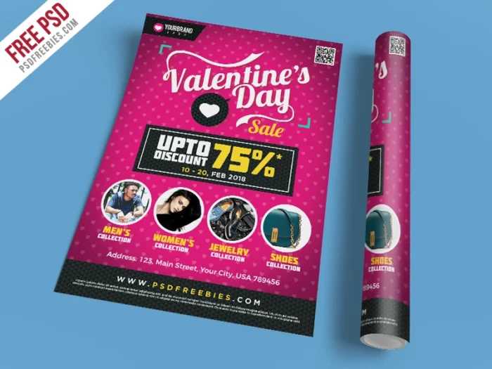 Valentines Day Shopping Sale Flyer