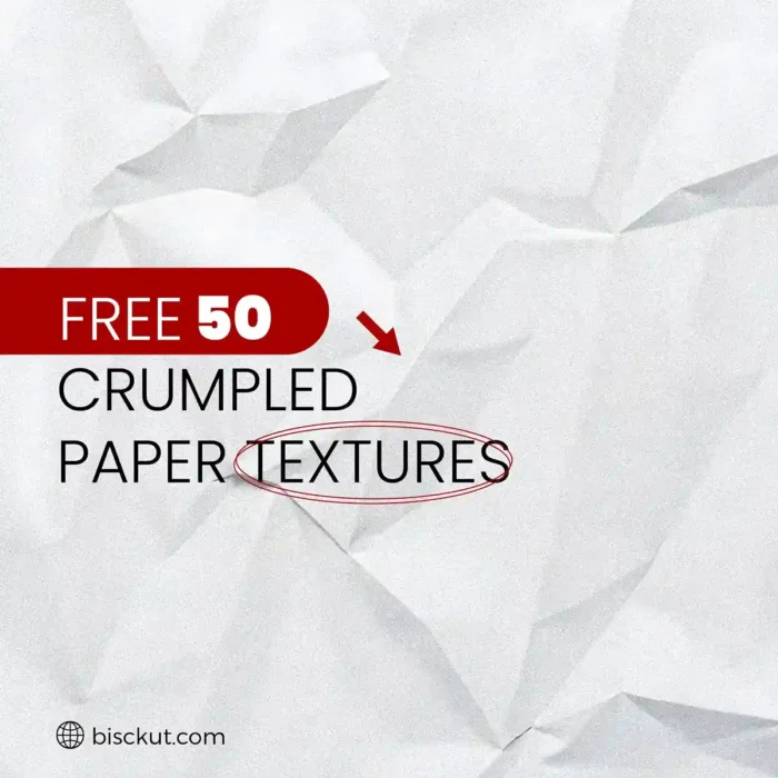 High-resolution crumpled white paper textures for backgrounds, overlays, and creative design use.