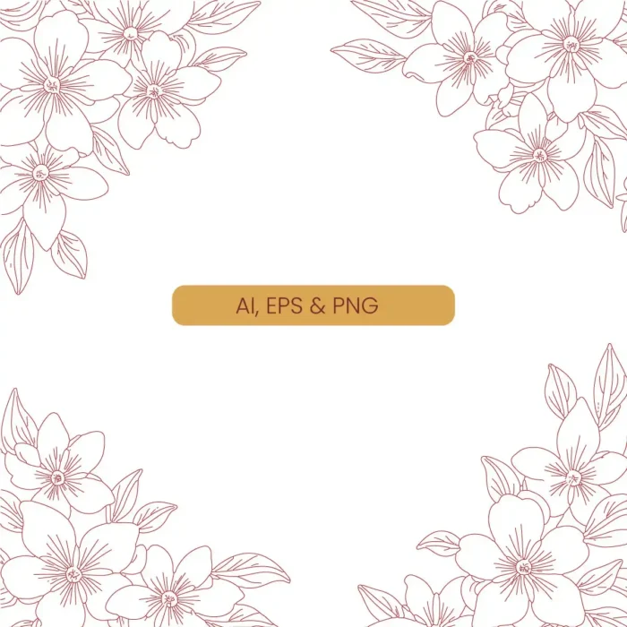 Floral Background Line Art download