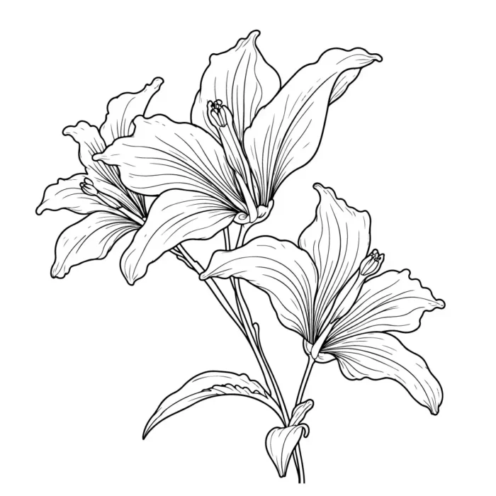Delicate honeysuckle line art for elegant branding, packaging, and floral design projects.