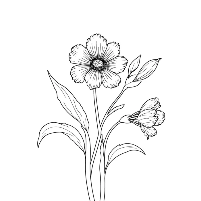 Sunflower line art design in vector format for logos, packaging, and creative branding projects.