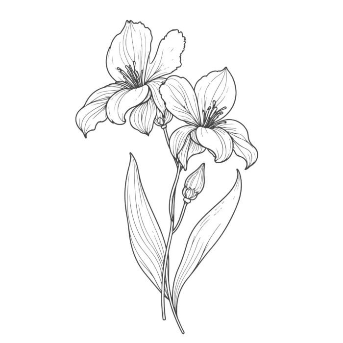 Elegant flower line art for branding, packaging, invitations, and creative design projects.