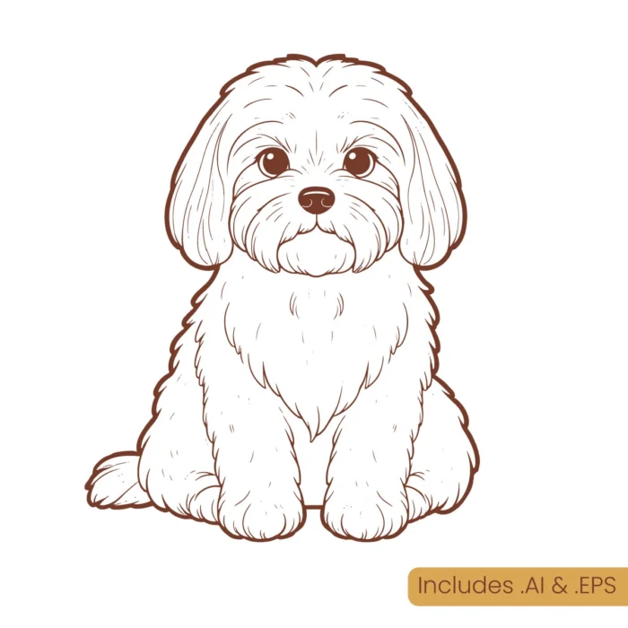 Shih tzu line art download