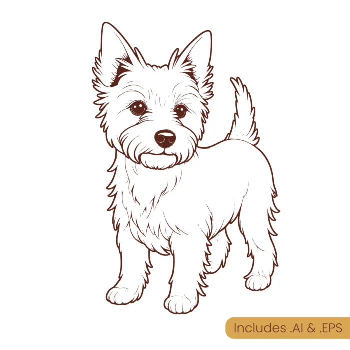 Yorkshire Terrier Line Art download