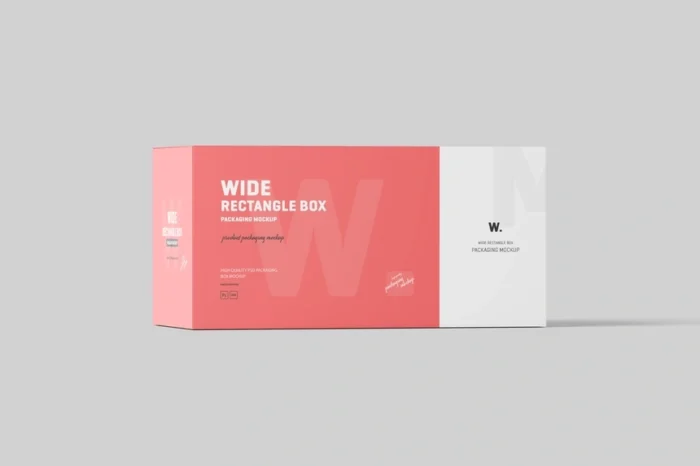 Free Rectangle Packaging Box Mockup with open and closed views for product designs.