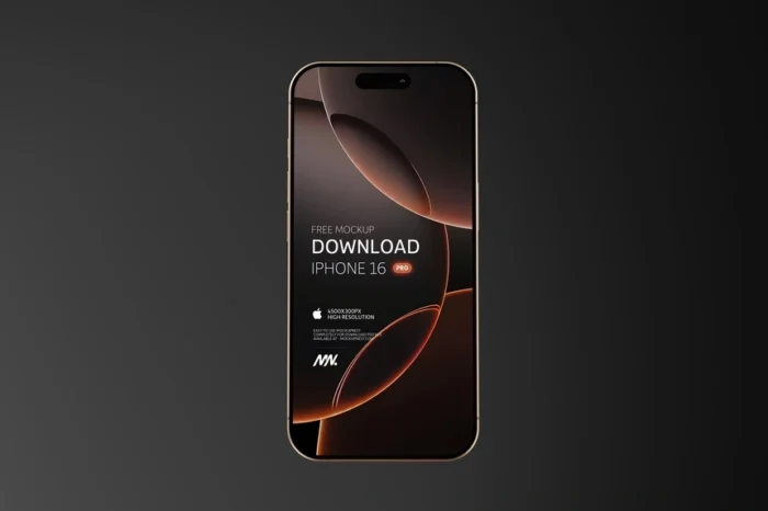 Free iPhone 16 Pro Mockup – Showcase Your Designs with Style