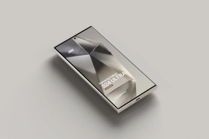 Free Realistic Samsung Galaxy S24 Ultra Mockup