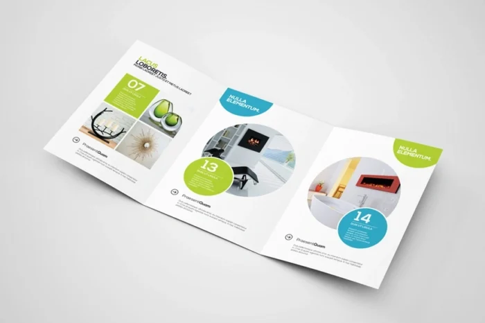 Free 3 Folds A4 Brochure Mock-Up