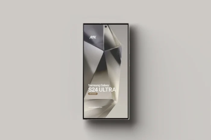 Free Realistic Samsung Galaxy S24 Ultra Mockup