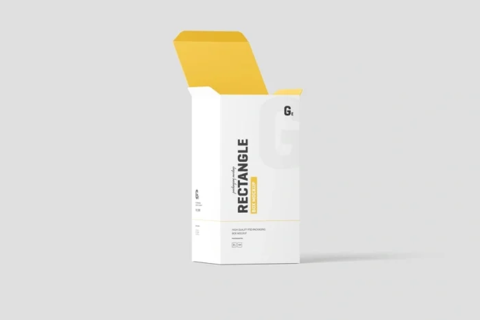 Free Realistic Rectangle Box Mockup