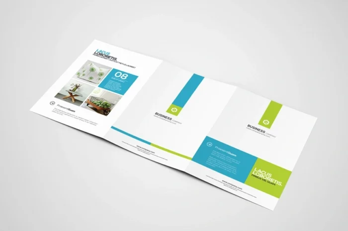 Free 3 Folds A4 Brochure Mock-Up