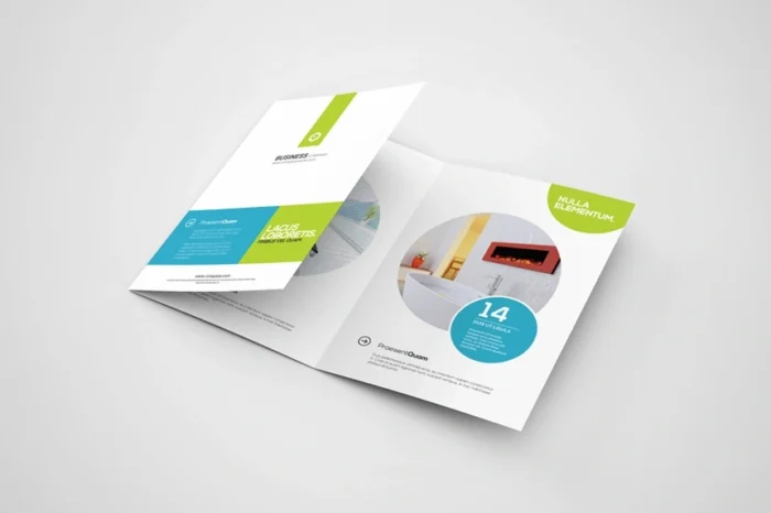 Free 3 Folds A4 Brochure Mock-Up