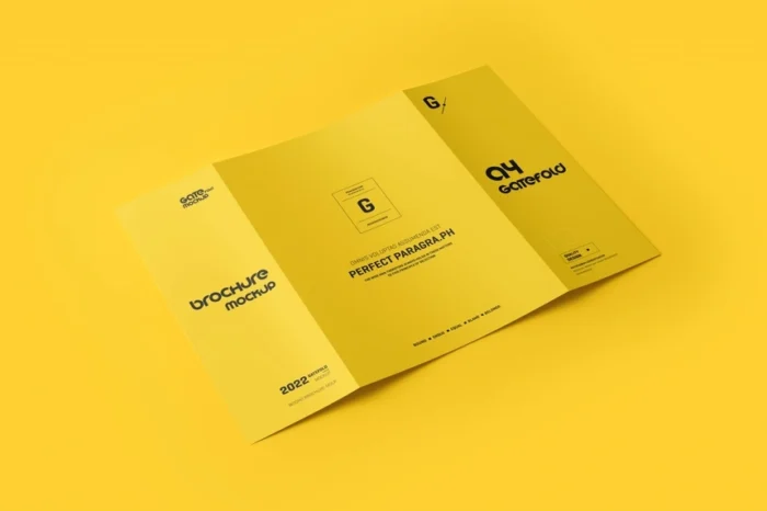 Gatefold Brochure Mockup