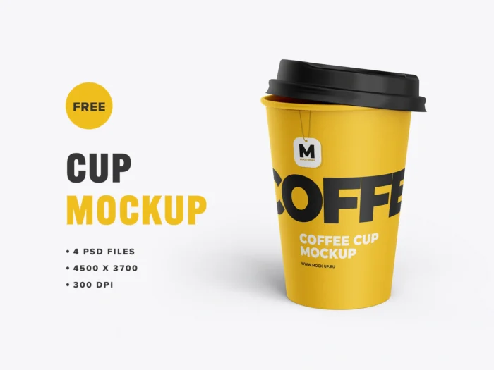 Customizable Tea & Coffee Cup PSD Mockup – Easy to Edit