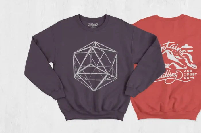 Free Crewneck Sweatshirt Mockups for showcasing apparel designs in high-res, customizable views.