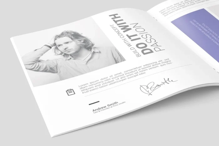 Realistic Square Brochure Magazine Mockup for showcasing brochure layouts and marketing designs.