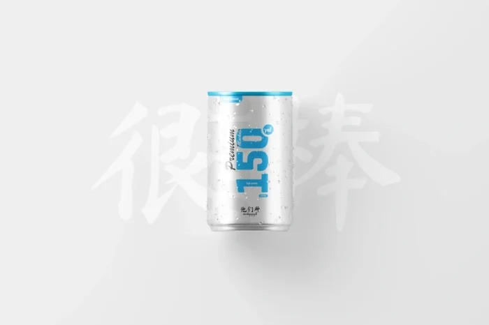 Free Realistic 150ml Soda Can Mockup