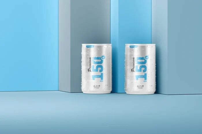 Free Realistic 150ml Soda Can Mockup