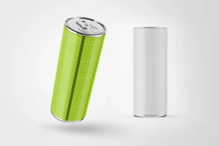 Free Realistic Energy Drink Mockup Set