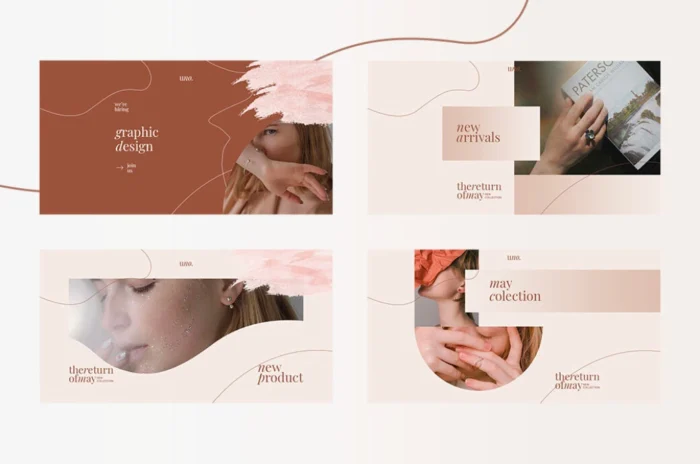 8 Modern Feminine Social Media Post Templates