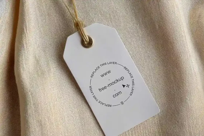 Free Apparel Label Tag Logo Mockup