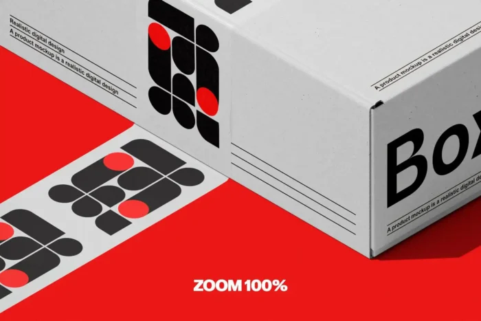 Box with Duct Tape Branding Mockup - Image 2