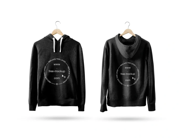 Free Front and Back Hoodie Mockup