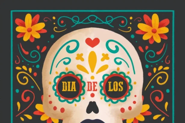 Free Day of the Dead Poster Template PSD – Customizable & Print-Ready!