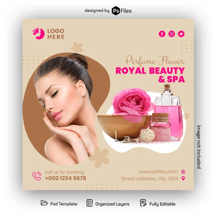 Elegant Beauty Salon Instagram Template PSD