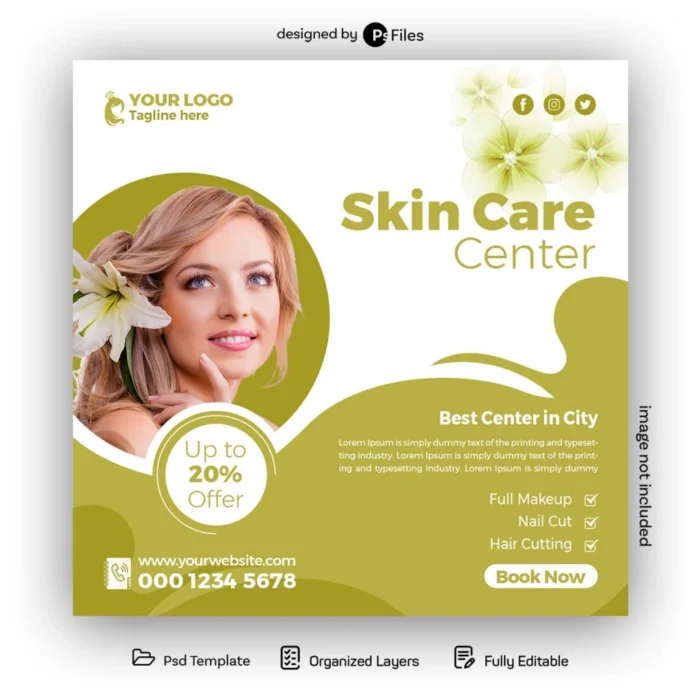 Skin Care Social Media Post Template